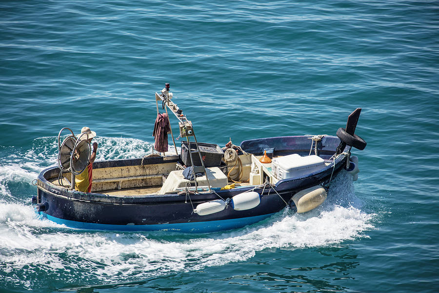 Fisherman in Cinque Terre Italy  Photograph by John McGraw