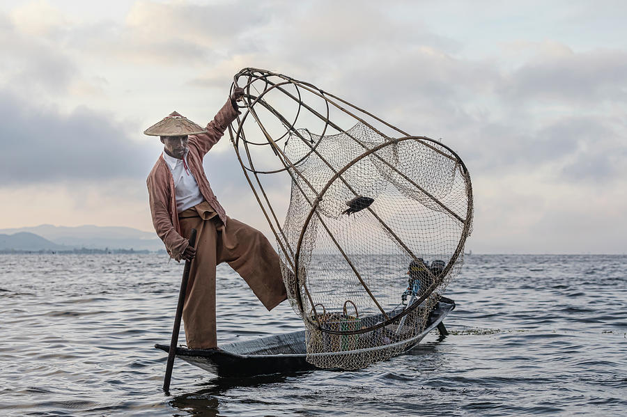 Fisherman Inle Lake - Myanmar Photograph by Joana Kruse