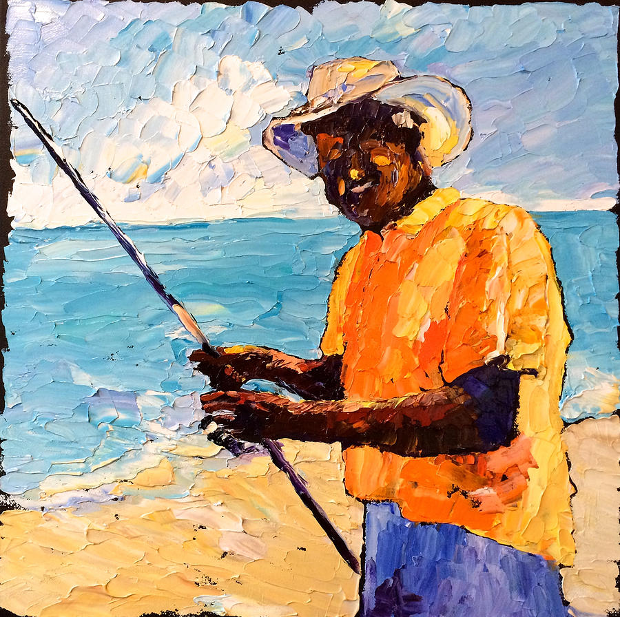 Fisherman Joe Painting by Carrie Jacobson