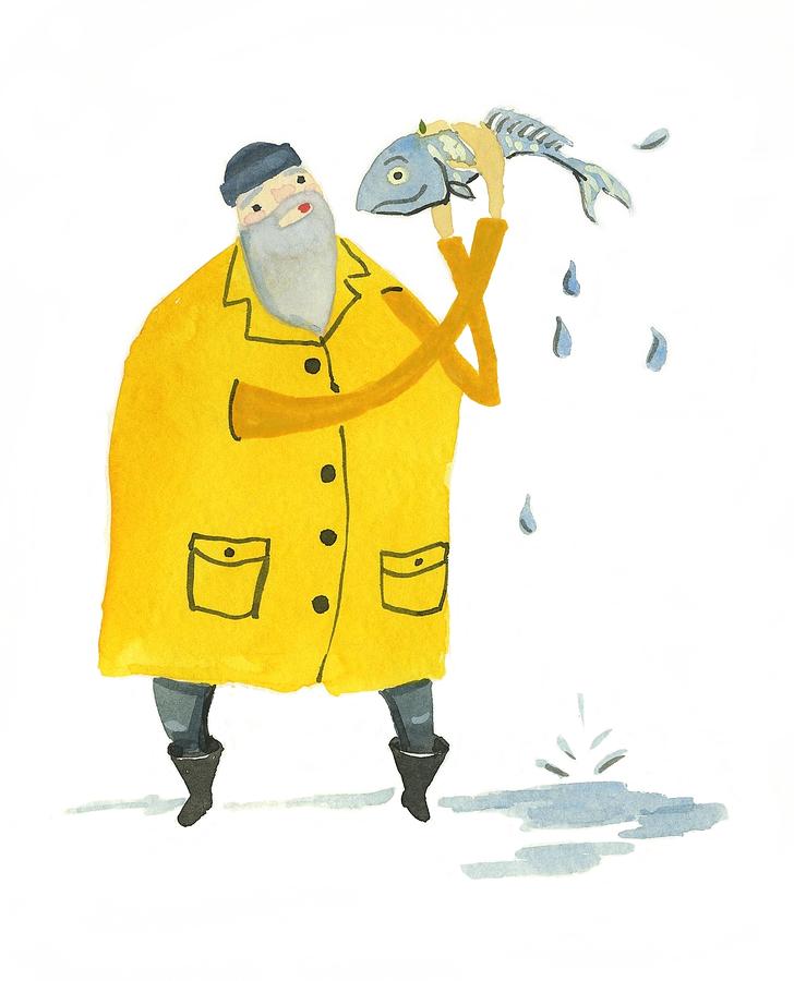 Fisherman Painting by Leanne WILKES