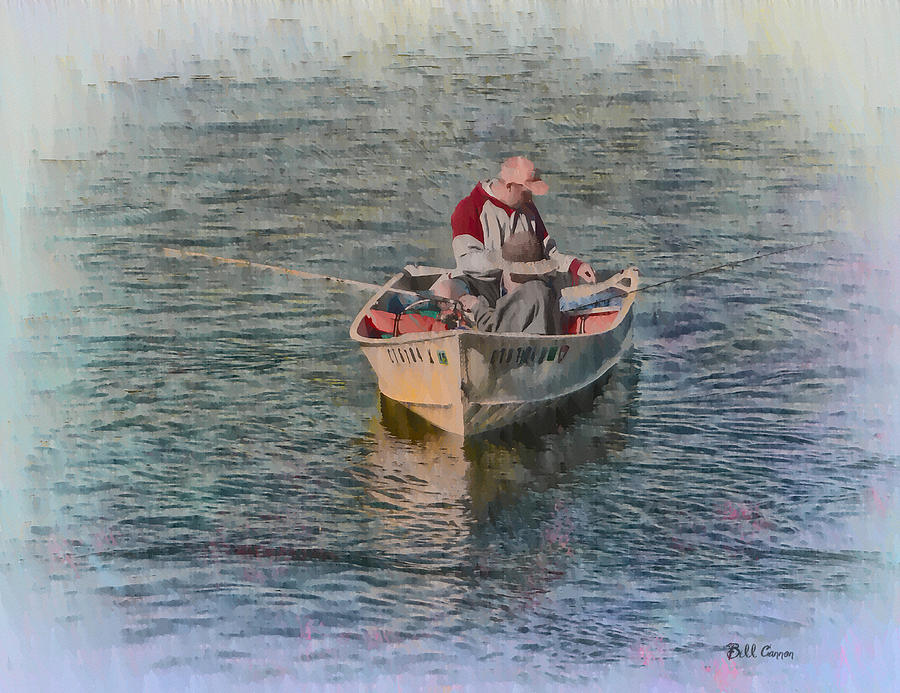 Fisherman - Mystic Connecticut Painting by Bill Cannon