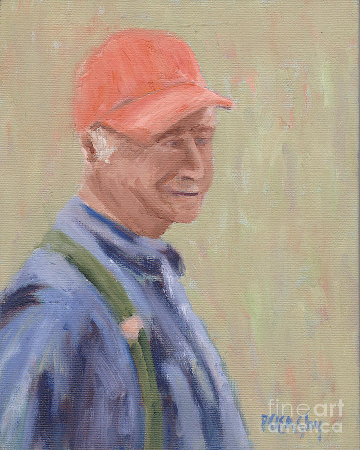 Portrait Painting - Fisherman by Patricia Cleasby