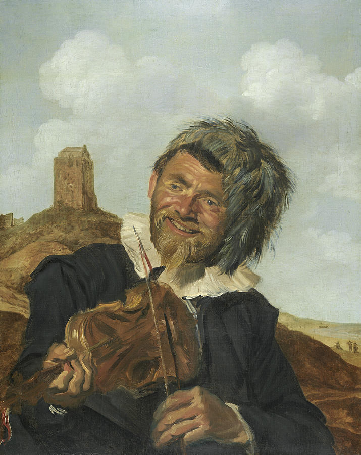Fisherman Playing the Violin Painting by Frans Hals