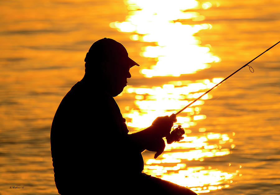 Fisherman Silhouette Photograph by Brian Wallace