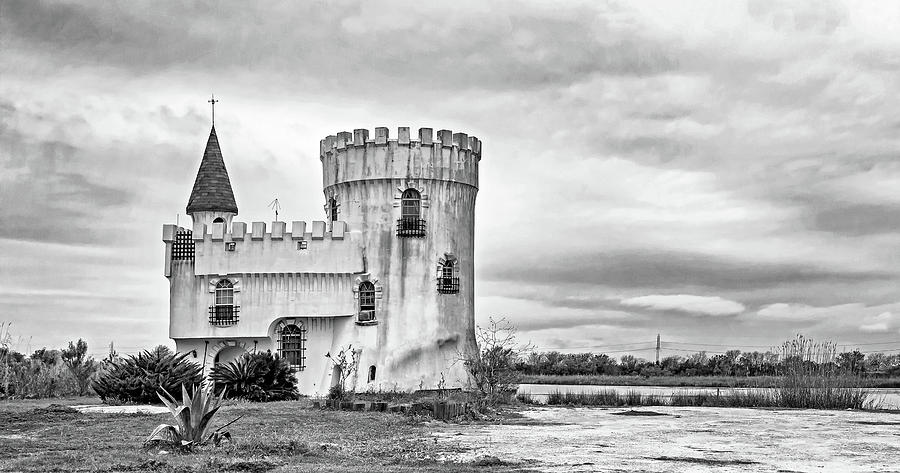 Fishermans Castle - Chateau Villemarette Bw Photograph