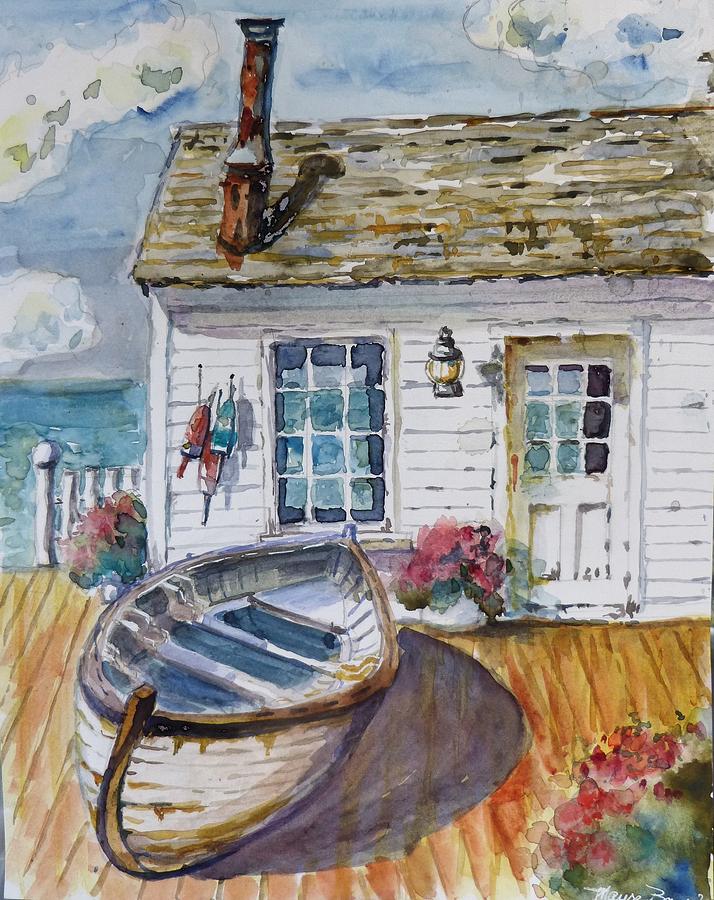 Flower Painting - Fishermans Cottage by P Maure Bausch