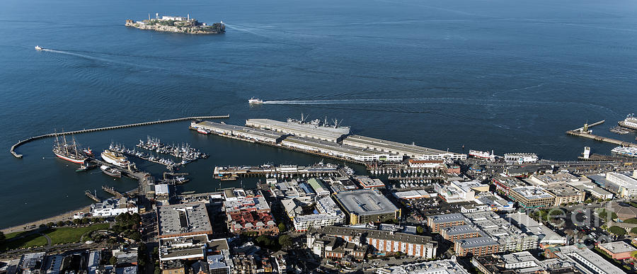 Fisherman's Wharf Aerial Photo Photograph by David Oppenheimer - Pixels