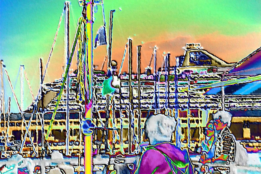 Fishermans Wharf Digital Art by Jerry Killian