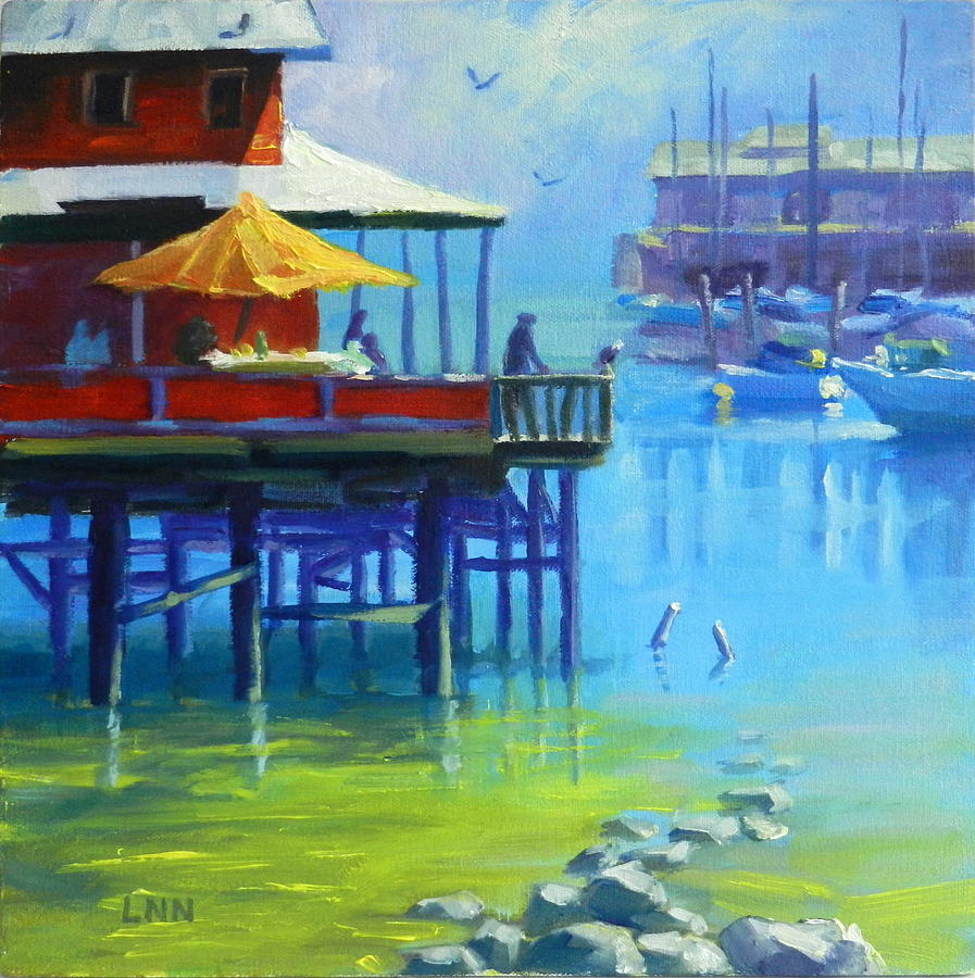 Fishermans Wharf Painting by Ningning Li