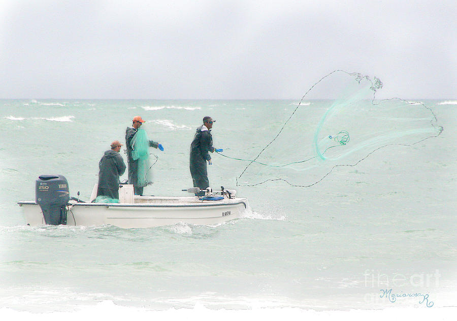 Fishermen Casting Their Nets Photograph by Mariarosa Rockefeller