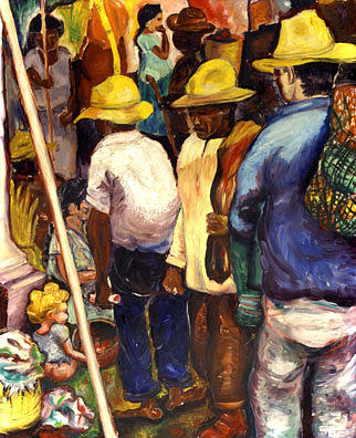 Fishermen, Nassau docks Painting by Alger L Adams | Fine Art America