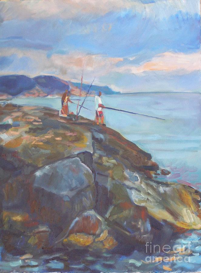 Fishermen of Loano Painting by Marc Poirier