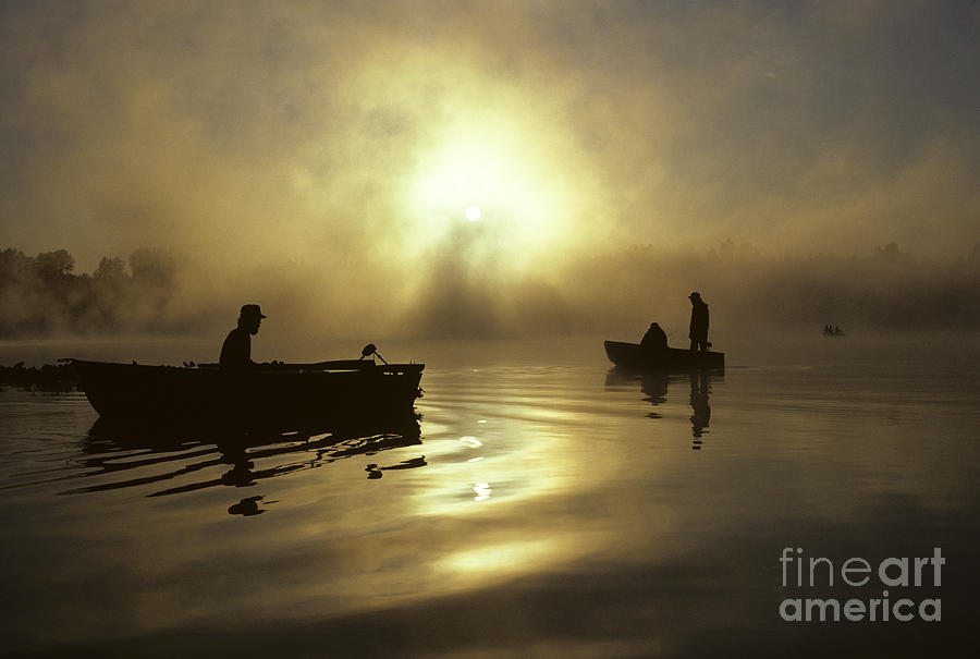 Geese Photograph - Fishermen Sunrise by Jim Corwin