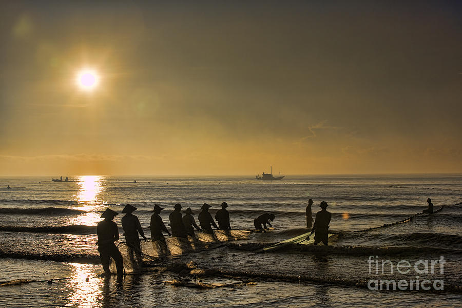 Fishermen Sunset  Photograph by Chuck Kuhn