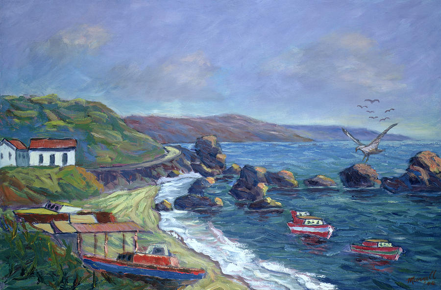 Landscape Painting - Fishermens Rocks by Carlton Murrell