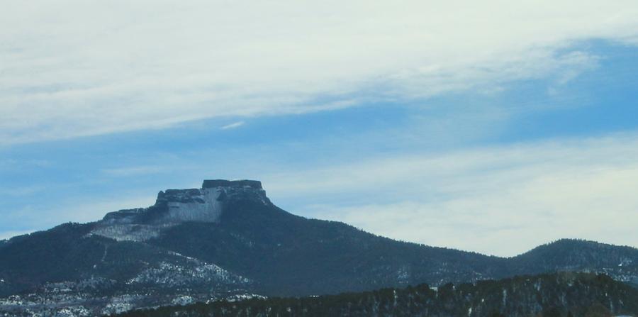 Fishers Peak Raton Mesa In Snow Photograph by Christopher J Kirby