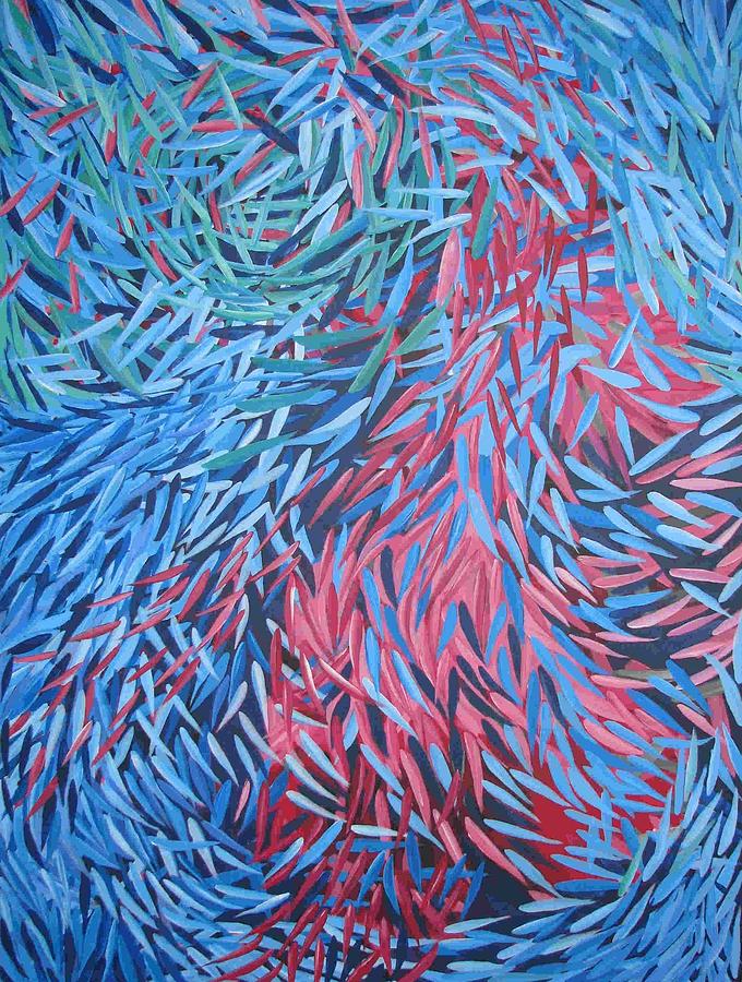 Fish Painting - Fishes 1 by Sirpa Mononen