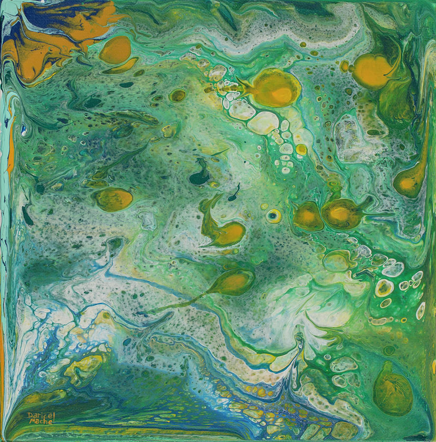 Fishes In The Deep Green Sea Painting by Darice Machel McGuire