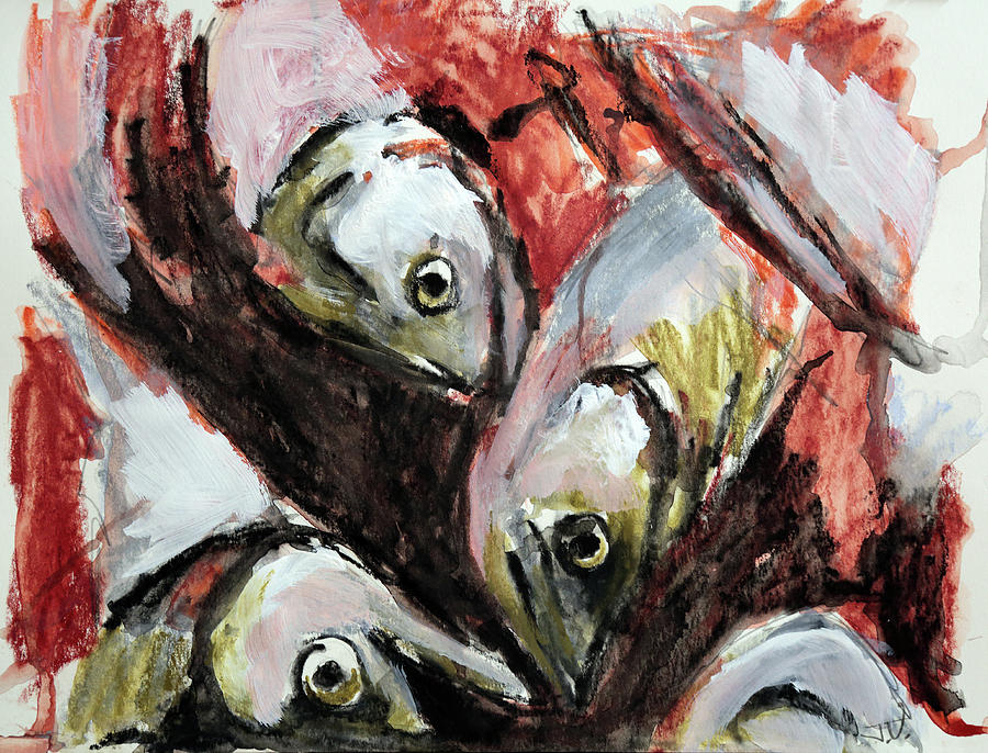 Fishes Painting by Jim Vance