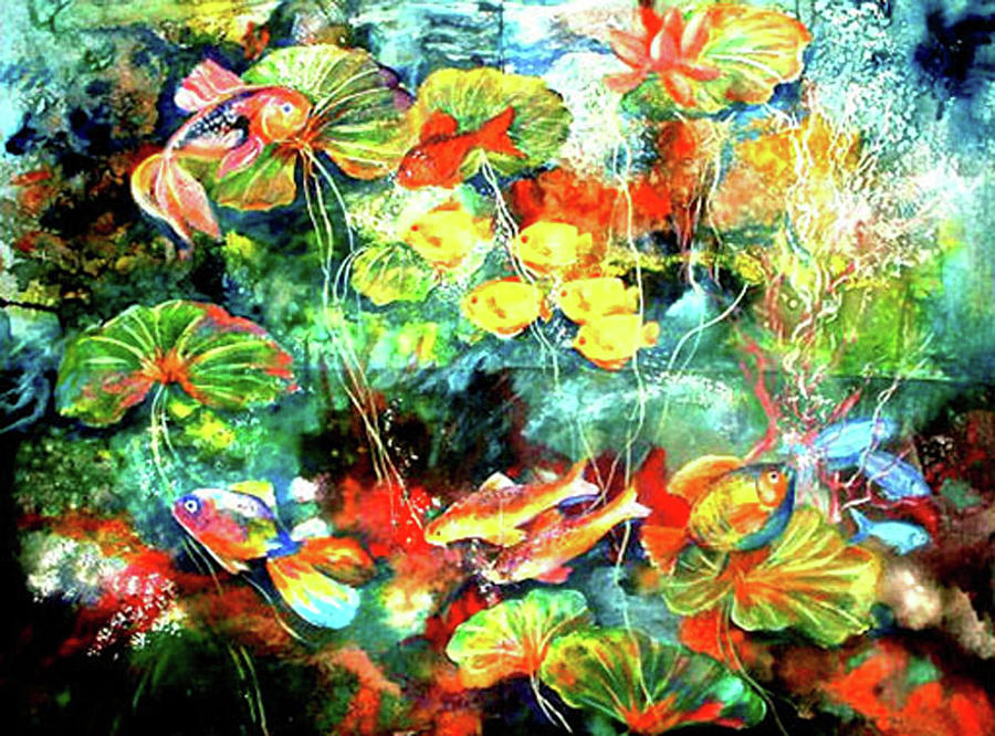 Fishes Painting by Patricia Rachidi