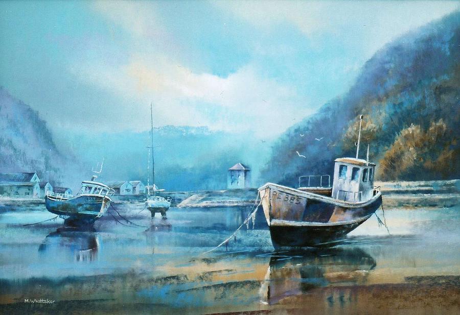 Boat Painting - Fishguard Harbour by Mark Whittaker