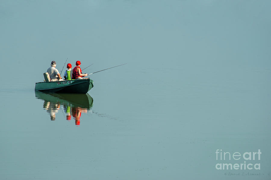 Fishin with Granpa Photograph by David Arment