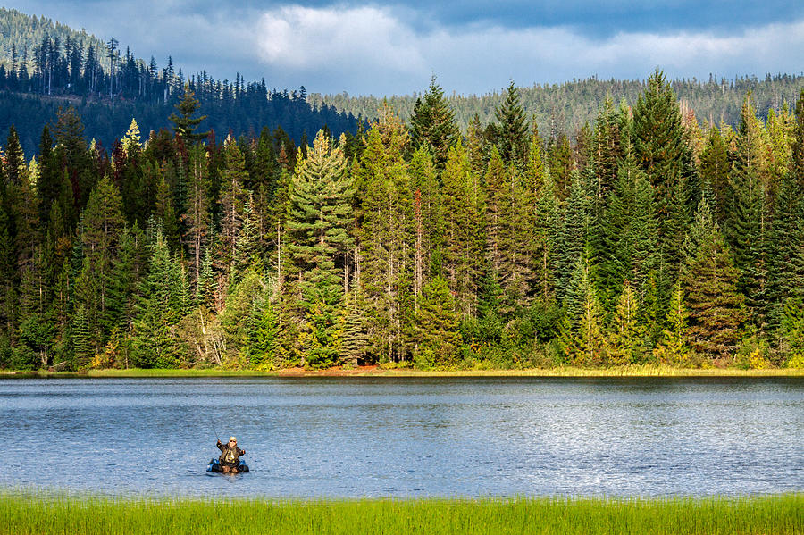 Fishing Alone Photograph by Todd Klassy