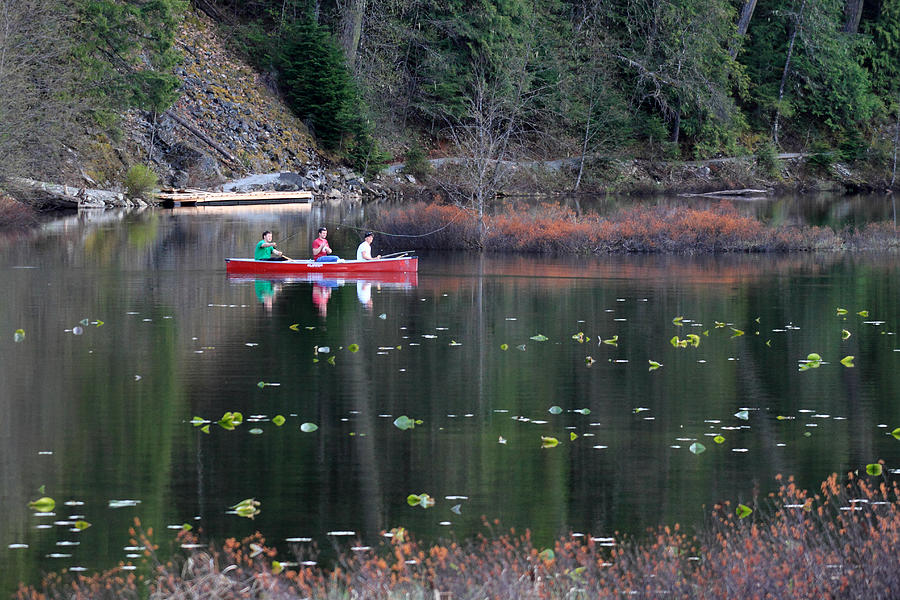 Mountain Photograph - Fishing at One Mile Lake Pemberton by Pierre Leclerc Photography