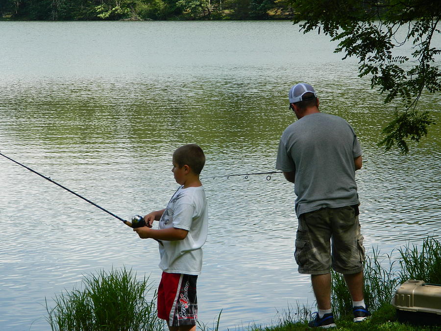 Fishing at Peaks of Otter, VA Photograph by Arlane Crump Fine Art America