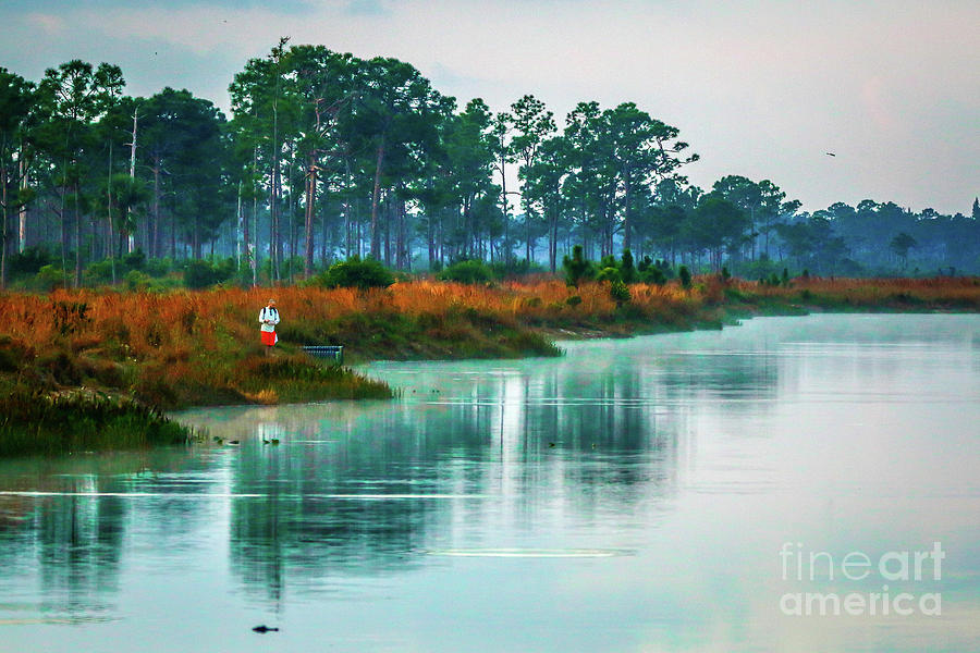 Fishing at Pine Glades Photograph by Tom Claud