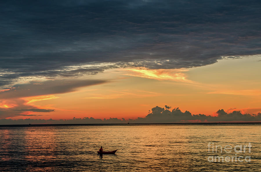 Fishing At Sunrise Photograph by Michelle Meenawong