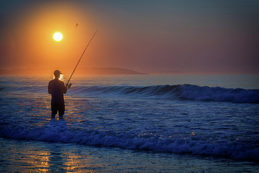 Portland Photograph - Fishing at Sunrise by Rick Berk