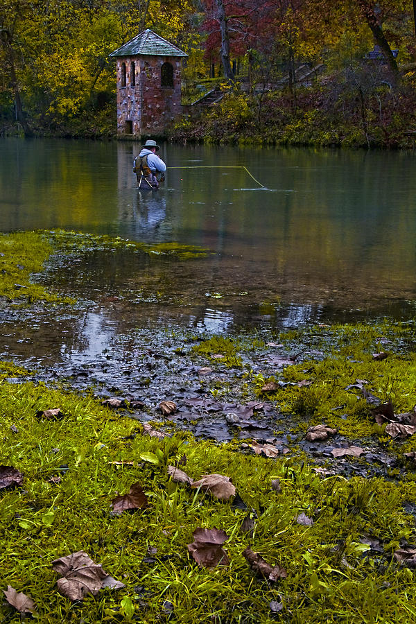 Fishing at the Spring Photograph by Mitch Spence