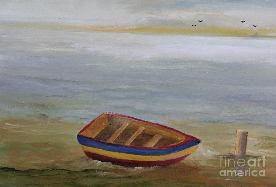 Fishing Boat Painting by Alicia Maury