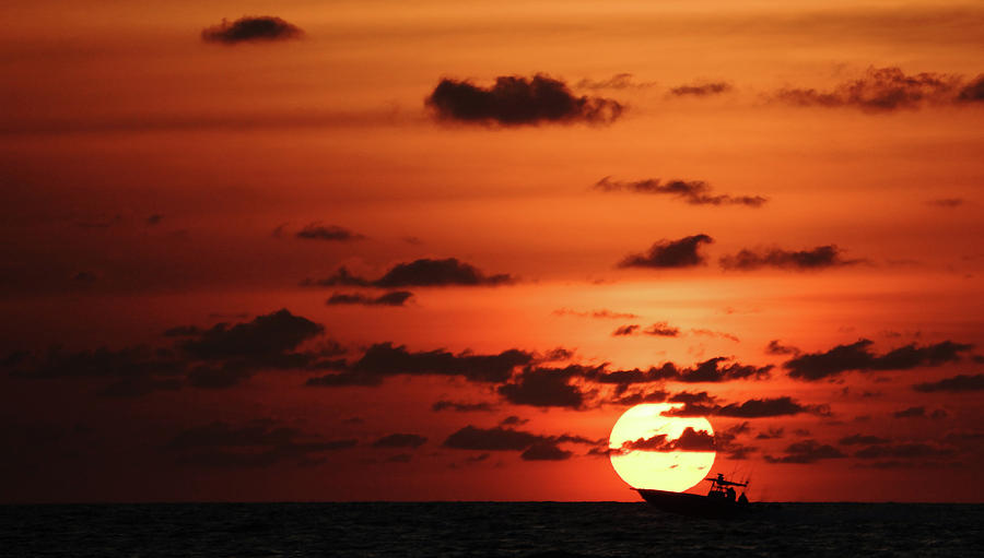 Fishing Boat Sunrise Delray Beach Florida Photograph by Lawrence S Richardson Jr