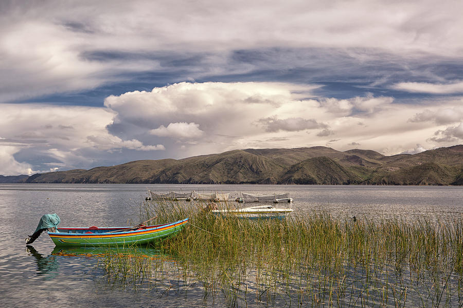 fishing boat lake Titicaca Photograph by Dirk Ercken