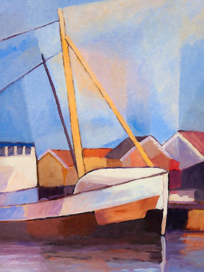 Fishing Boat Painting by Lutz Baar