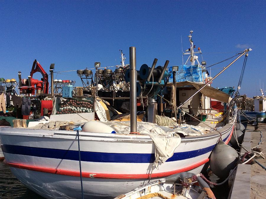 Fishing Boat Naoussa Paros Island   Photograph by Colette V Hera Guggenheim