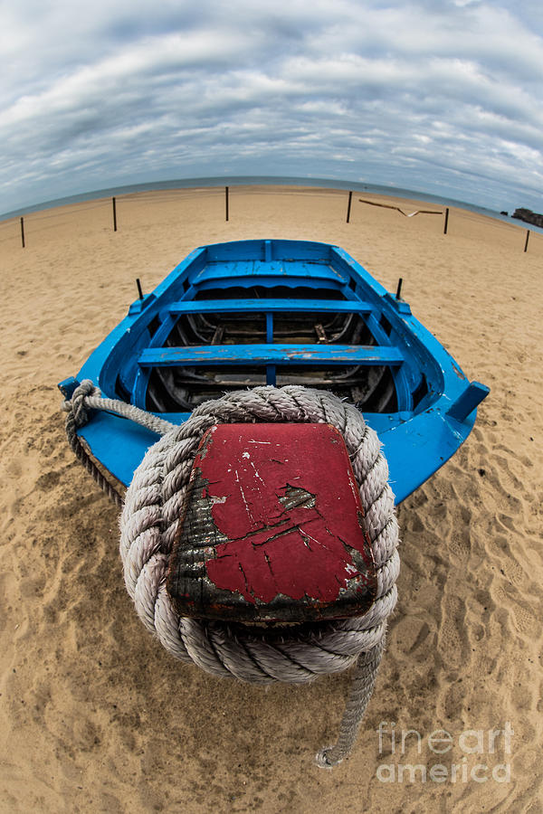 Little blue fishing boat Photograph by Howard Ferrier