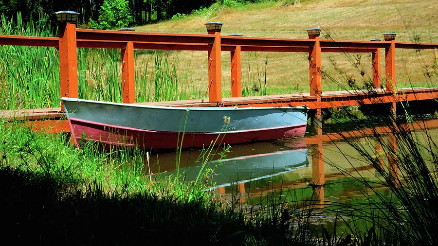 Fishing Boat Pond Photograph by Jerry Sodorff