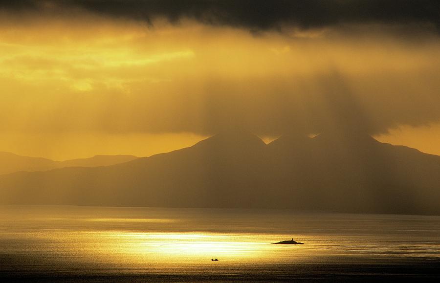 Fishing Boat Returning Home. Sound Of Jura, Scottish Hebrides Photograph