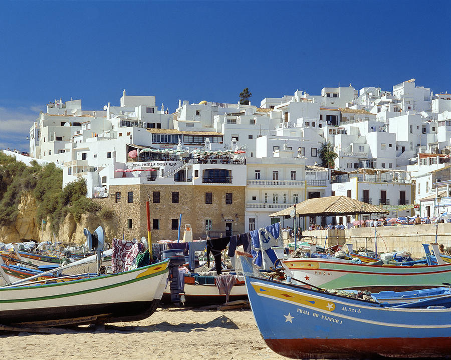 fishing boats Albufeira Photograph by Mikehoward Photography