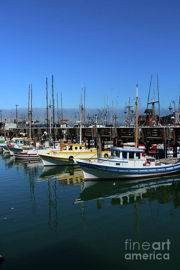 Fishing Boats At Fishermans Wharf - San Francisco Photograph by Christiane Schulze Art And Photography