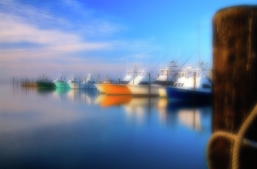 Fishing Boats at Oregon Inlet Outer Banks Photograph by Dan Carmichael