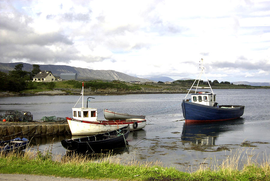 Nature Photograph - Fishing Boats Cill Ciaran Connemara Ireland by Eul Hurley