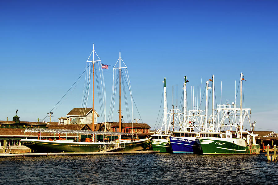 Fishing Boats in Cape May Harbor Photograph by Carolyn Derstine