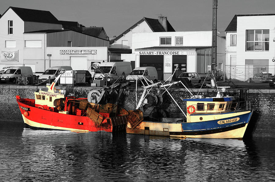 Fishing Boats In Sheltered Harbour Photograph by Aidan Moran