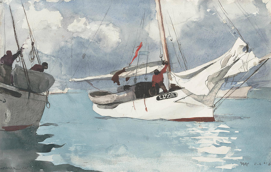 Fishing Boats, Key West Painting by Winslow Homer