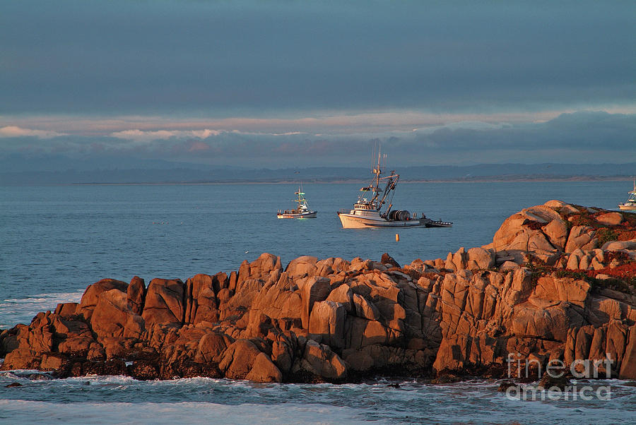 Fishing Boats on Monterey Bay Photograph by Charlene Mitchell