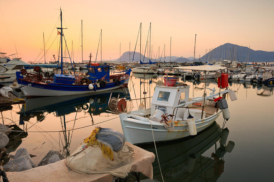 Greek Photograph - fishing boats XXIII by Milan Gonda
